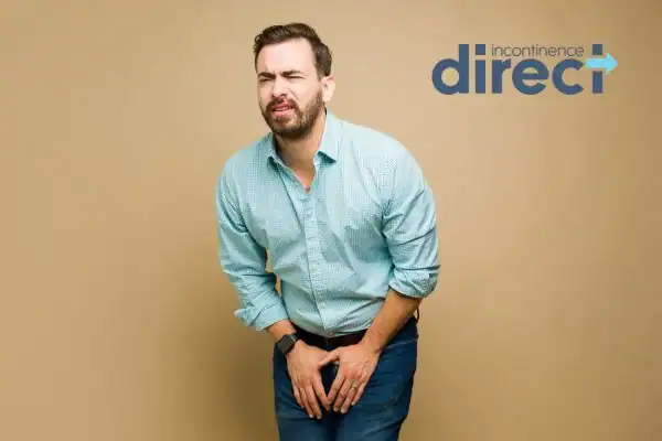 Image of a middle aged man suffering with urge incontinence UK 